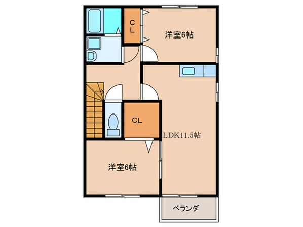 メゾン山和・Ａの物件間取画像